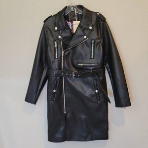 Mother Women's The Long Chopper Biker Jacket Black Size L